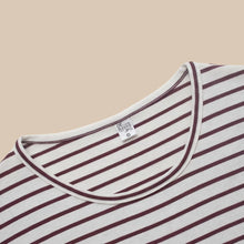Cargar imagen en el visor de la galería, Camiseta de Rayas Vinotinto y Blancas
