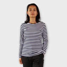 Cargar imagen en el visor de la galería, Buzo de Rayas Azules con Blanco para Mujer