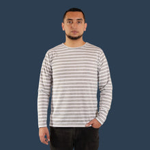 Cargar imagen en el visor de la galería, Buzo de Rayas Grises y Blancas para Hombre