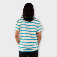 Cargar imagen en el visor de la galería, Camiseta de Rayas Azules Aguamarina y Blancas