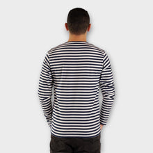 Cargar imagen en el visor de la galería, Buzo de Rayas Azules y Blancas para Hombre de espalda