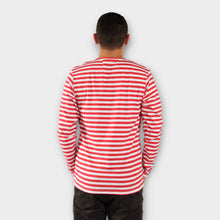 Cargar imagen en el visor de la galería, Buzo de rayas Rojas y Blancas para Hombre de espalda