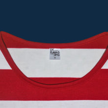 Cargar imagen en el visor de la galería, camiseta de rayas rojas y blancas - 6 cm - cuello