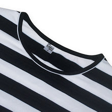 Cargar imagen en el visor de la galería, cuello_camiseta_de_rayas_negras_y_blancas