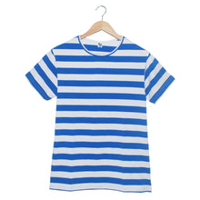 Cargar imagen en el visor de la galería, Camiseta de Rayas Azul Rey y Blancas