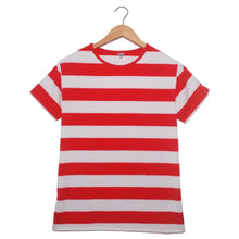 Cargar imagen en el visor de la galería, Camiseta de rayas rojas y blancas (anchas)