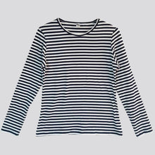 Cargar imagen en el visor de la galería, Buzo de Rayas Azules con Blanco para Mujer