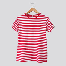 Cargar imagen en el visor de la galería, Camiseta de Rayas Rojas y Blancas