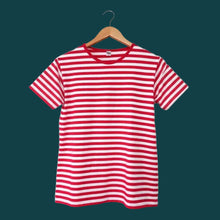Cargar imagen en el visor de la galería, Camiseta de Rayas Rojas y Blancas