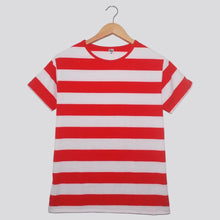 Cargar imagen en el visor de la galería, Camiseta de rayas rojas y blancas (anchas)