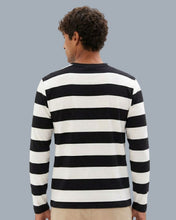 Cargar imagen en el visor de la galería, Buzo de rayas negras y blancas para hombre
