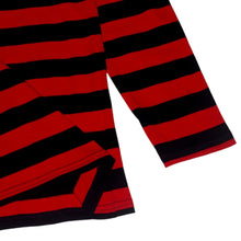 Cargar imagen en el visor de la galería, Buzo de Rayas Negras y Rojas para Hombre (Manga)
