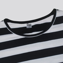 Cargar imagen en el visor de la galería, Buzo_de_rayas_Negras_y_Blancas_Cuello
