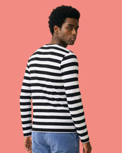 Cargar imagen en el visor de la galería, Buzo de rayas negras y blancas para hombre

