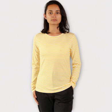 Buzo de Rayas Amarillas y Blancas para  Mujer (frente)