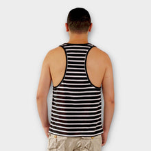 Cargar imagen en el visor de la galería, Esqueleto Negro de Rayas Blancas para Hombre (Espalda)
