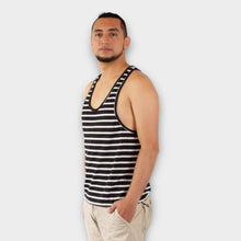 Cargar imagen en el visor de la galería, Esqueleto Negro de Rayas Blancas para Hombre (Lado)
