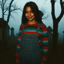 Cargar imagen en el visor de la galería, Buzo de Rayas para Disfraz de Chucky - Niños y Adultos
