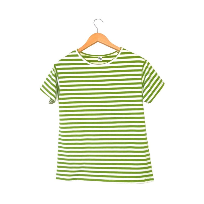 Camiseta de Rayas Verdes con Blancas