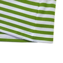 Cargar imagen en el visor de la galería, Camiseta de Rayas Verdes con Blancas (dobladillo)
