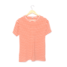 Cargar imagen en el visor de la galería, Camiseta de Rayas Naranjas y Blancas
