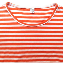Cargar imagen en el visor de la galería, Camiseta de Rayas Naranjas y Blancas (Cuello)
