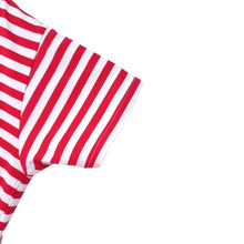 Cargar imagen en el visor de la galería, Camiseta de Rayas Rojas y Blancas (manga)
